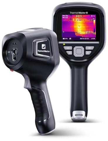 Caméra thermique Super IR Résolution 512x384 caméra infrarouge pour l'inspection industrielle 3,5 pouces écran 2M pixels caméra visuelle, -20°C - 550°C Handheld Thermal Imaging Camera 40mK (Thor 002)