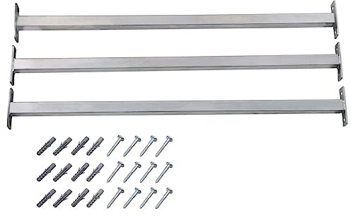 Générique Barres de fenêtre réglables de sécurité 3 pcs 710-1200 mm, Quincaillerie, Matériaux de Construction, Fenêtres, Argent, (Poids 4.62KG)