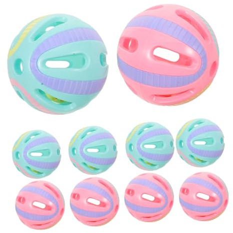SUPVOX 10pièces Balles à Grelots pour Chat Jouets Interactifs pour Chatons Balle Roulante pour Exercice Et Jeu Intérieur
