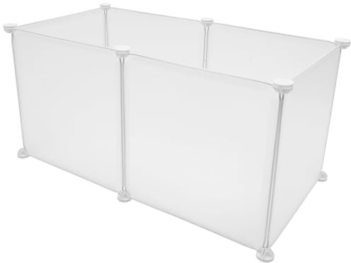 Abaodam Valla para Mascotas Desmontable de Resina, 6 Piezas Tamaño 35x35 Cm, Color Mate, Parque Seguro para Hámster, Conejos y Erizos, Adecuado para Exteriores y Uso Doméstico