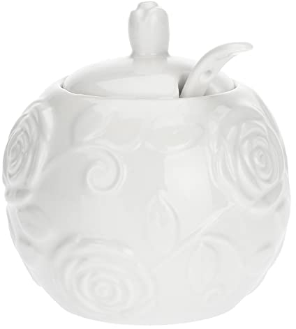 PORCELLANA Florentina Sucrier avec couvercle et cuillère, 255 ml, boîte de luxe, porcelaine, multicolore, 0,1 x 0,1 x 0,1 cm