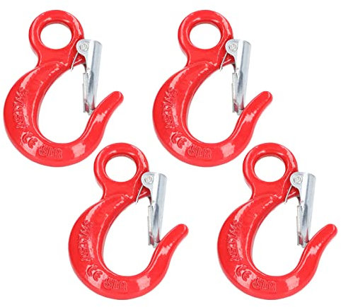 BORDTRACT Crochet coulissant, crochet pour élingue à œil, 4 crochets pour élingue, crochet pour élingue épaissi, crochet pour élingue pour palan à haute température