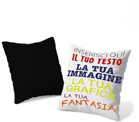 VENEZIANO Gruppo Cuscino Personalizzato 40x40 con Imbottitura - Cuscino Personalizzato con Imbottitura - personalizza Ora con Testi, Loghi o Immagini - 100% Made in Italy