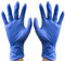 CHEF ROYALE Paquete de 100 guantes de vinilo azules, sin látex, quirúrgicos, sin polvo, guantes de vinilo médico, multiusos, para preparación de alimentos, cantidad a granel disponible (100, grande)