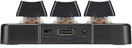 Aramox RGB MechaniGaming with Macro Keys for Office, Game, and Music - 3 Key Keypad One Handed, DIY Programmable, and Play, USB Interface (Black)