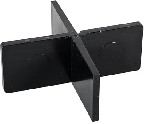 Fugenkreuze 3mm für Terrassenplatten, hochwertiger Kunststoff, Sollbruchstelle für T-Stücke, auf 2 Seiten verjüngt, 100 Stk. (Schwarz)