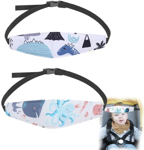 GGUFAY Reposacabezas para asientos de coche, 2 piezas, soporte para cabeza infantil ajustable, cuña cabeza para bebé, reposacabezas para asiento de coche, reposacabezas para viaje,protección del(A)