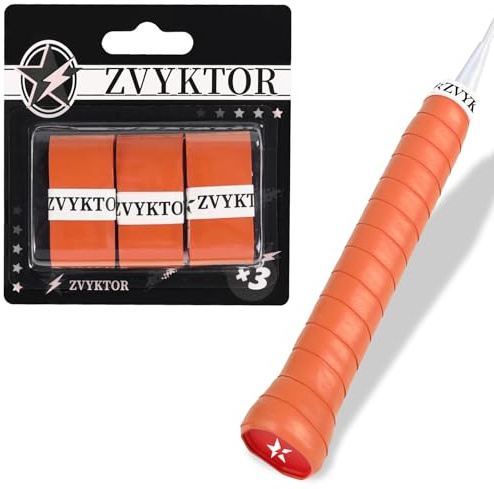 ZVYKTOR Tennis Racket Grip Tape 3 Pack, Ultra-Thin Soft for Tennis Grips Enhanced Tack, Sweat Control & Durability – Premium Racquet Overgrips for Tennis, Badminton & Pickleball (Terre Battue 3P Set)