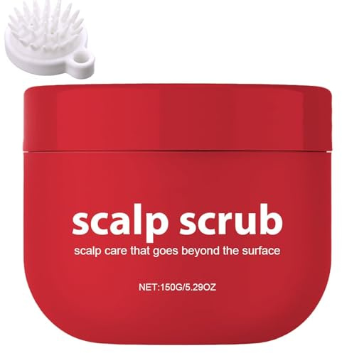 Champú exfoliante para el cuero cabelludo, exfoliante con cúrcuma y aceite de aguacate para eliminar la acumulación de residuos, reduce la descamación y promueve un cabello más sano y abundante (1PC)