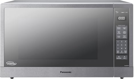Panasonic Microwave Oven, Stainless Steel Countertop/Built-In Cyclonic Wave with Inverter Technology and Genius Sensor, 2.2 Cu. Ft, 1250W, NN-SN97JS (Silver)