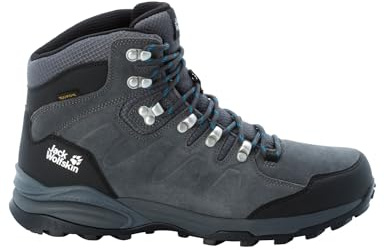 Jack Wolfskin Herren Refugio Texapore Mid M, Grey / Black, 40.5 EU