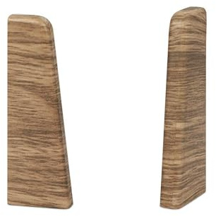 KGM Endstücke für Sockelleiste MEGA-Profil (20 x 58 mm) Eiche rustikal - Maße: 20 x 58 mm - 2 Stück
