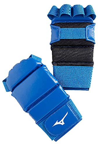 Mizuno Guantes Grappling Jujitsu, MMA, Azul o Rojo (Medium, Azul)