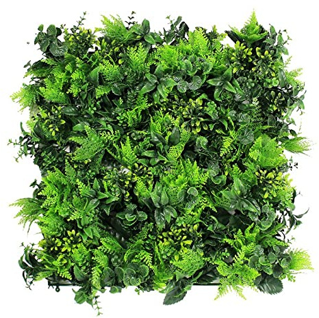 ULAND 12Pcs 20 x 20 Inches Artificial Boxwood Hedge Panels, Grass Privacy Greenery Fence Wall Panels Cover Backdrop(A047-12)