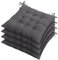 ZZZMRH Chair Cushions Pack of 2 Seat Pads for Dining Chairs, Garden Chair Cushions Tie On_9 Stitch_D-grey Indoor/Outdoor Seat Cushions Comfortable Chair Pads for Kitchen Seat Pads 9 stitch cushions