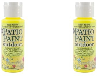 Deco Art Outdoor Acylic Paint, Acrylic, Neon Yellow, 59 ml (Pack of 2)