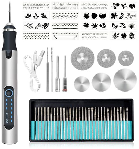 Penna elettrica per incisione, senza fili, USB, ricaricabile, strumento di incisione portatile per gioielli, vetro, legno, plastica, metallo, pietra