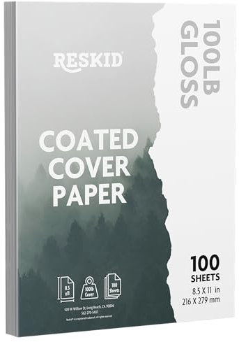 Double-Sided 100lb Gloss Cover Digital C2S Paper – Perfect for Color Laser Printing, Design Proposals, Flyers, Brochures | 8.5 x 11 | 100lb Gloss Cover | Glossy Coated | 100 Sheets