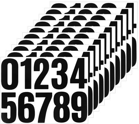 10 PCS Numéros Adhésifs Réfléchissants de 10,2 cm Pour Boîte Aux Lettres, Numéros d'Adresse, Autocollants pour Poubelles, Panneaux, Voitures et Camions, Durabilité et Facilité d'Application