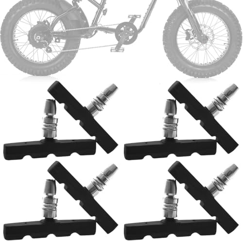 COYUN 4 Paires Patin de Frein vélo 70mm V-Brake Caoutchouc Durable Plaquettes de Frein No Noise pour Cycle VTT VTC Ville
