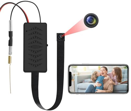 TANGMI Mini Camera Espion sans Fil 1080P HD, Portable 2.4G & 5Ghz Micro Camera, Détection de Mouvement et Enregistrement en Boucle avec Batterie