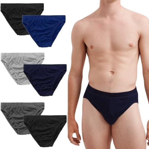 Trenzeo Men’s Underwear Briefs Multipack – Soft Cotton Blend Underpants, Breathable Sports Slips, Pack of 6, Size (S-XXL Sizes) (UK, Alpha, One Size, Regular, Regular, 3XL, Assorted)