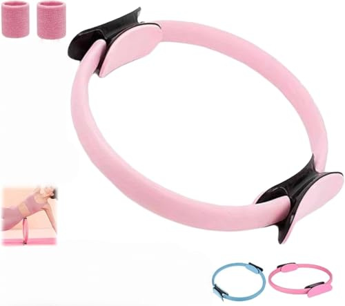Anillo de pilates para entrenamiento físico, 2025, anillo de pilates, anillo de yoga de 35,6 cm, círculo mágico con asas dobles acolchadas, para brazos tonificados, piernas para hombres y mujeres