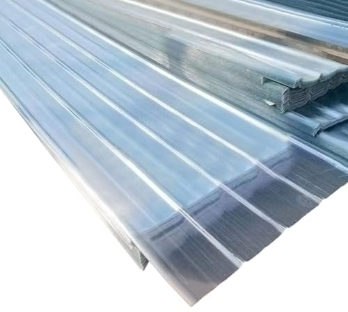 Lamiere Grecate per Copertura Tettoia 2.2 mm Pannelli da Tetto Impermeabil Copertura in Policarbonato per Serra Terrazza Balcone Garage, Facile Tagliare Lastra Ondulata(1 Piece,35x39in)