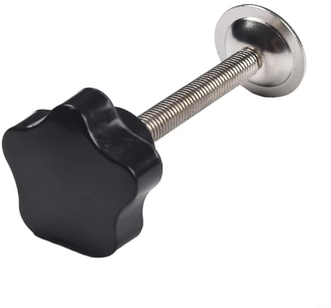 Manopola a stella M8 x 60 mm filettatura maniglia in acciaio vite di serraggio manuale manopola di regolazione per attrezzature e officina strumento di bloccaggio (A)