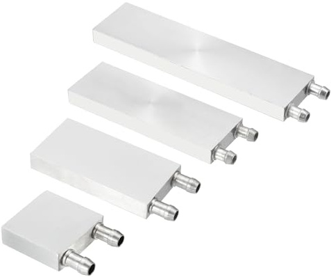PATIKIL 40 x 40/80/120/160 x 12 mm aluminium vattenkylblock 1 set flytande kylplatta kylsystem, vattenkylare för dator grafik radiator, halvledare silver