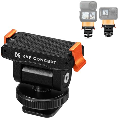 K&F CONCEPT Soporte de Zapata Fría Compatible con dji Osmo Pocket 3/Nano/Osmo Action 6, Adaptador Magnético Rápido para Cámara de Acción, Conector Zapata Caliente 1/4