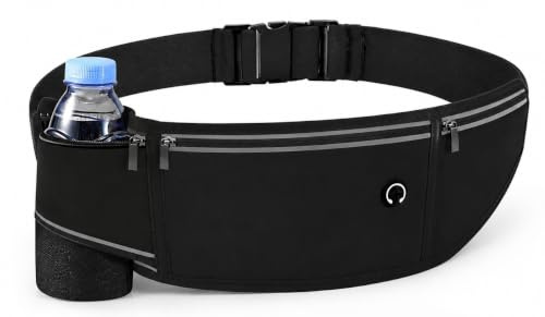 Ceinture Running - Banane Porte Smartphone Hydratation Gourde Sport | Légère, Ajustée, Tissu Respirant, Poches Sécurisées, Design Minimaliste Femme et Homme pour Course a Pied, Jogging, Sport