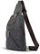 FANDARE Vintage Bandolera Sling Bag Escuela Viajes Hombres Mujeres Messenger Mochilas Bolsa de Pecho Bolsa de Deporte Travers al Aire Libre Lona, Negro, Large, Mochila de Ocio