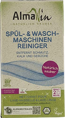 AlmaWin® Spül- & Waschmaschinenreiniger [6x 200g] - Reiniger für Waschmaschine & Geschirrspüler gegen Schmutz, Kalk & Gerüche - Maschinenreiniger für Geschirrspüler & Waschmaschinen, VEGAN