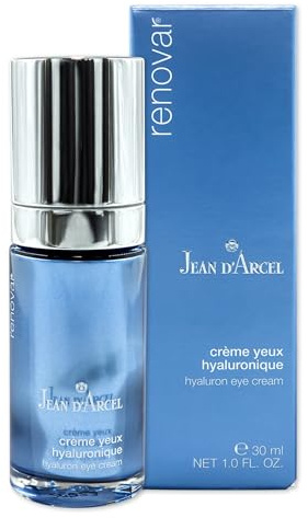 JEAN D'ARCEL RENOVAR crème yeux hyaluronique – Anti-Falten Augencreme – Mit Hyaluronsäure & Kamelien-Öl – Hyaluron Eye Cream – 30 ml