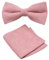 Luxuriöses Set aus Fliege und Einstecktuch für Herren aus Baumwollmischgewebe, Dusty Rose Pink, Length 12cm, width 6cm