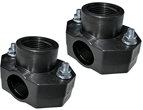 Aerzetix - C51888 - Set med 2 - Grippkrage för rör Ø25 - 3/4 '' gänga - med 2 bultar - Kopplingsklämma för sekundärrör