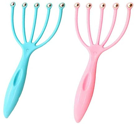 2 PCS Massaggiatore Cuoio Capelluto Silicone con Sfere Massaggio Cuoio Capelluto Massaggiatore Palmare per Rilassare la Testa e Alleviare lo Stress, per Favorire la Circolazione Sanguigna