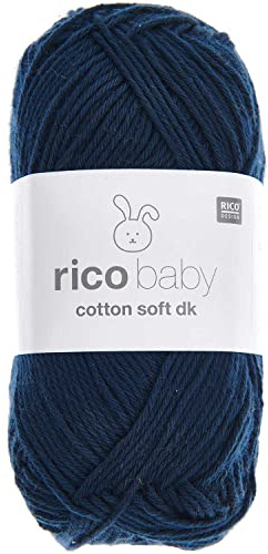 Babywolle Rico Baby Cotton Soft Dk | weich und pflegeleicht | Baumwollmischgarn zum Stricken und Häkeln (080 petrol)