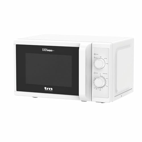 TM Electron TMPMW002WHT EASYWAVE Microondas con capacidad de 20 litros, 700W, 5 niveles de potencia, función descongelar y temporizador de 35 min, color blanco