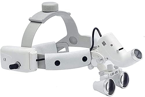 LED Lupenbrille Kopflupe Mit Licht,Dental Lupenbrille,3,5X Linsen Kopfband Lupen,vergrößerungsbrille Stirnlupe Brillenlupe Beleuchtung Für Brillenträger,Lesen,Handwerk,Juweliere,Nähen,Und Reparatur