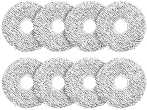 8 Stück Wischtücher Ersatzteile für Ecovacs Deebot T50 Omni/T50 Pro Omni/T50 Max Pro/T30 Omni/T30 Pro Omni/T20 Omni/T30S/T30C Pro Omni Roboter Staubsauger, Spin Reinigungspads Ersatzzubehör Set