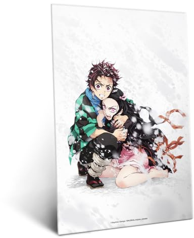 Displate Metal Poster Demon Slayer Tanjiro and Nezuko Wall Art M