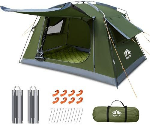 Night Cat Backpacking Tent for Camping: Portable 2 Person Hiking Waterproof Tent Quick Setup and Compact for Outdoor Festivals