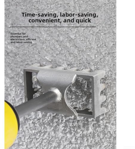 Outil de perforation de boîte de jonction avec cutter en acier inoxydable conçu pour minimiser les dommages aux murs et accélérer le processus d'installation (A)