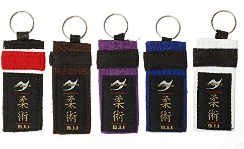 Ju-Sports Schlüsselanhänger Gürtel-Stück BJJ (schwarz)
