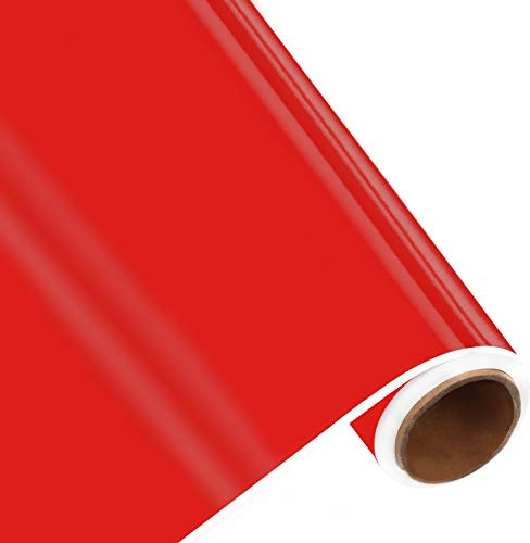 BELLE VOUS Rotolo Pellicola Adesiva Rosso - Pellicola Wrapping 3 m x 30 cm- Pellicola Adesiva Mobili, Arte ed Artigianato, Scrapbooking, Silhouette Cameo e Decalcomanie - Pellicole Adesive per Auto