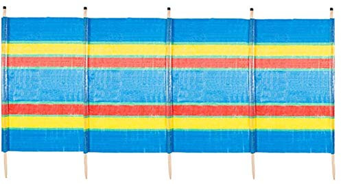 Winbreaker Beach Camping - Windbreaker for Campaigning – Caravan Holiday – Sun Screen Shelter – Tall Windbreak - Folding Wind Break – Privacy Protection from Wind and Sun – 5 Pole Wind Break