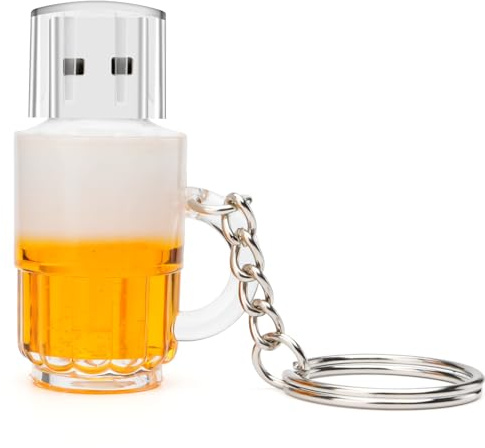 Memoria USB 64GB Forma de Jarra de Cerveza Lindo Unidad Flash USB 2.0 Flash Drive para Almacenamiento de Datos Externos
