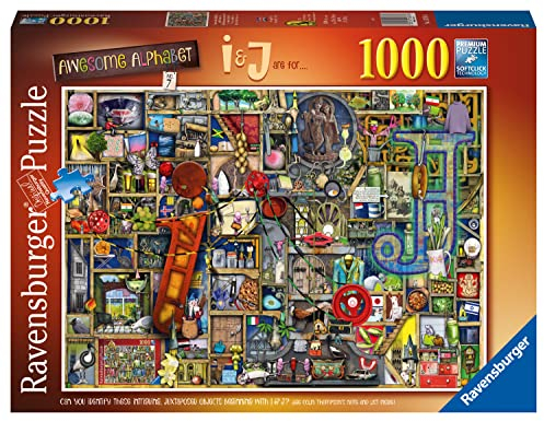 Ravensburger Colin Thompson Awesome Alphabet I & J 1000 Teile Puzzle für Erwachsene und Kinder ab 12 Jahren